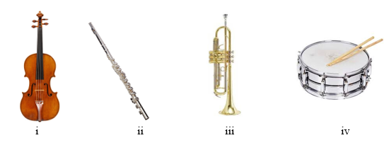 violin,drums,flute,trumpet