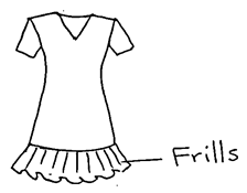 A drawing of a dress  Description automatically generated with medium confidence